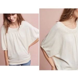 Anthropologie Moth Ivory Damon Pullover Summer Sweater